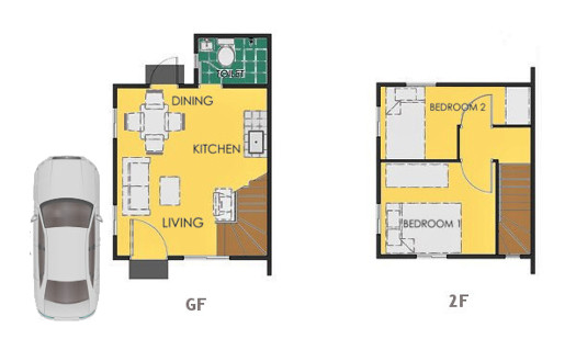 Reva Floor Plan House and Lot in Batangas City