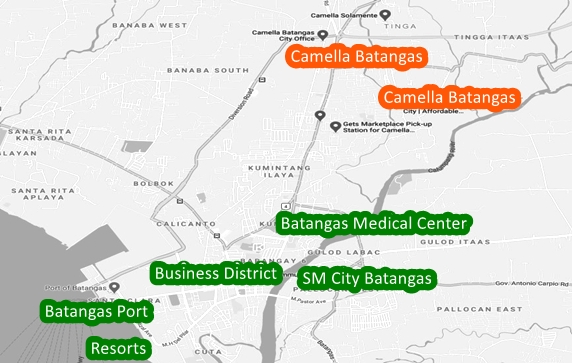 Batangas City Property Vicinity Map
